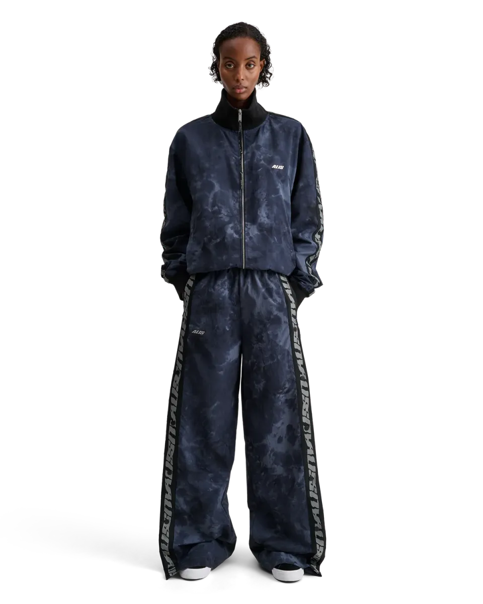 Alis Abbate track top Salty Blue nylon