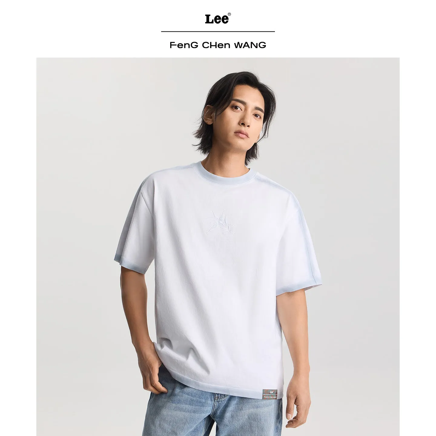 Feng Chen Wang Lee T-Shirt Oversized Lyseblå Mænd