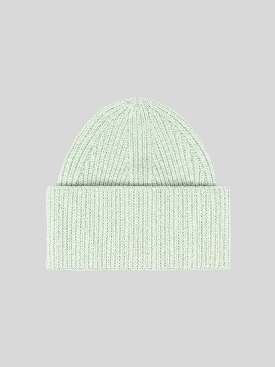 Laneus Cashmere Beanie hue salviegrøn kashmir