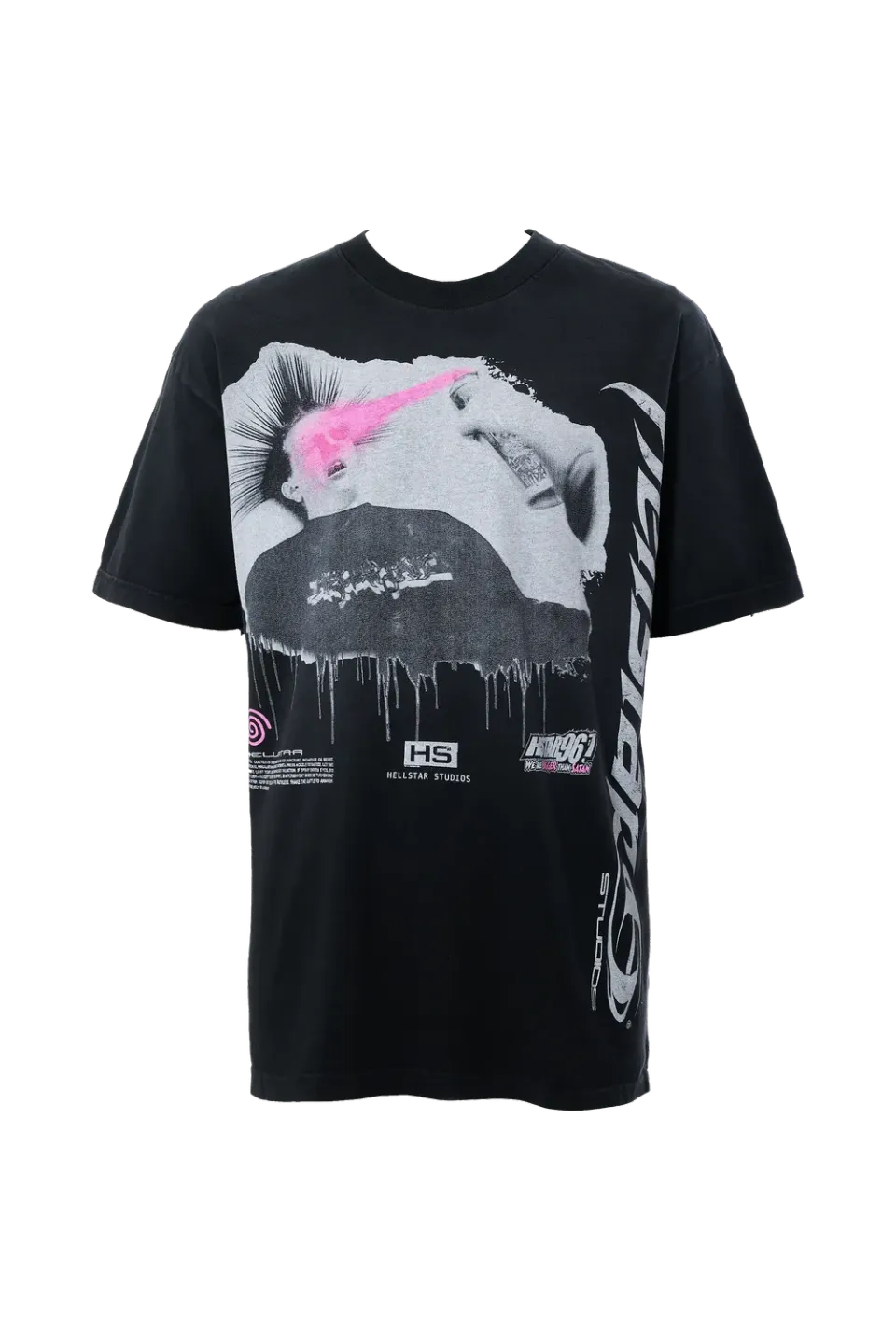 Hellstar Spray Radio T-shirt sort – jumboprint
