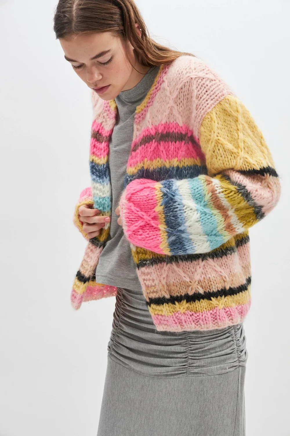 Dawnxdare Gabi cardigan multi mohair cropped