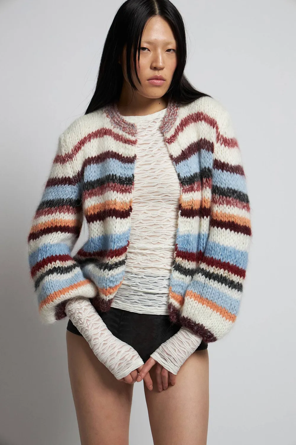 DAWN x DARE Gabi Multi 902 Chalk Multi cardigan stribet
