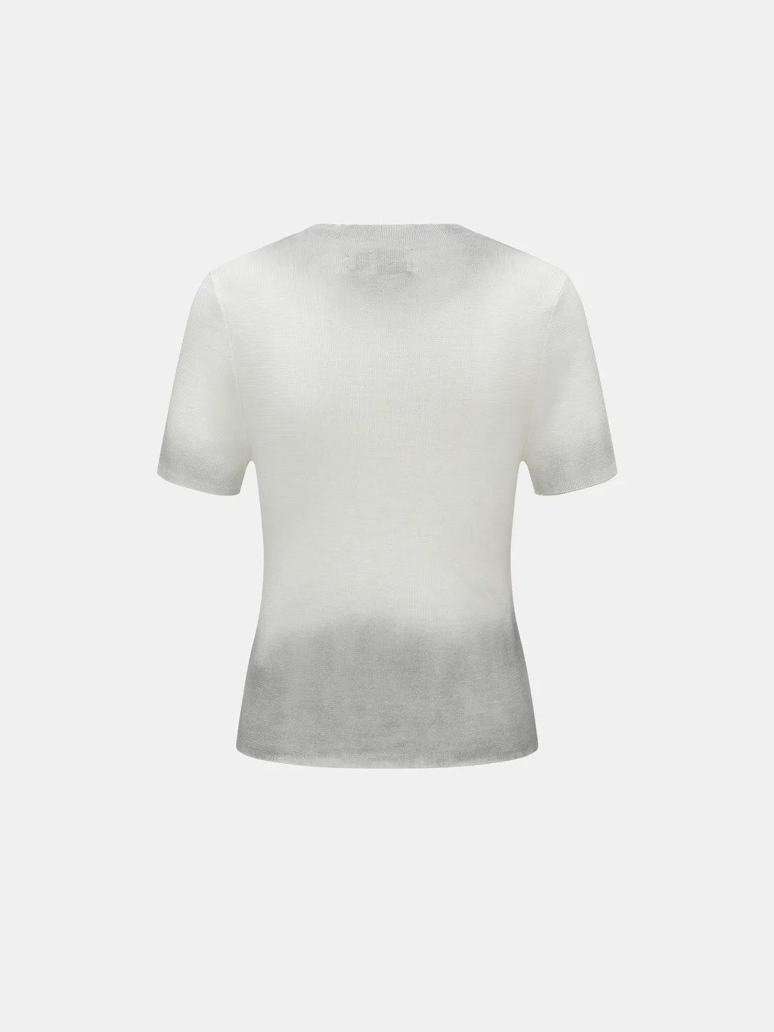 Feng Chen Wang Sandwashed strik t-shirt grå håndfarvet