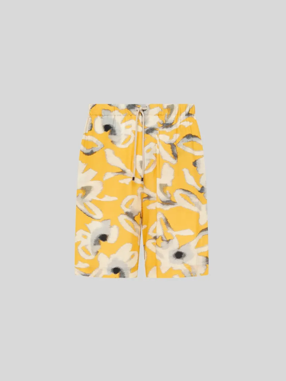 Laneus bermuda shorts gul mønstret viskose