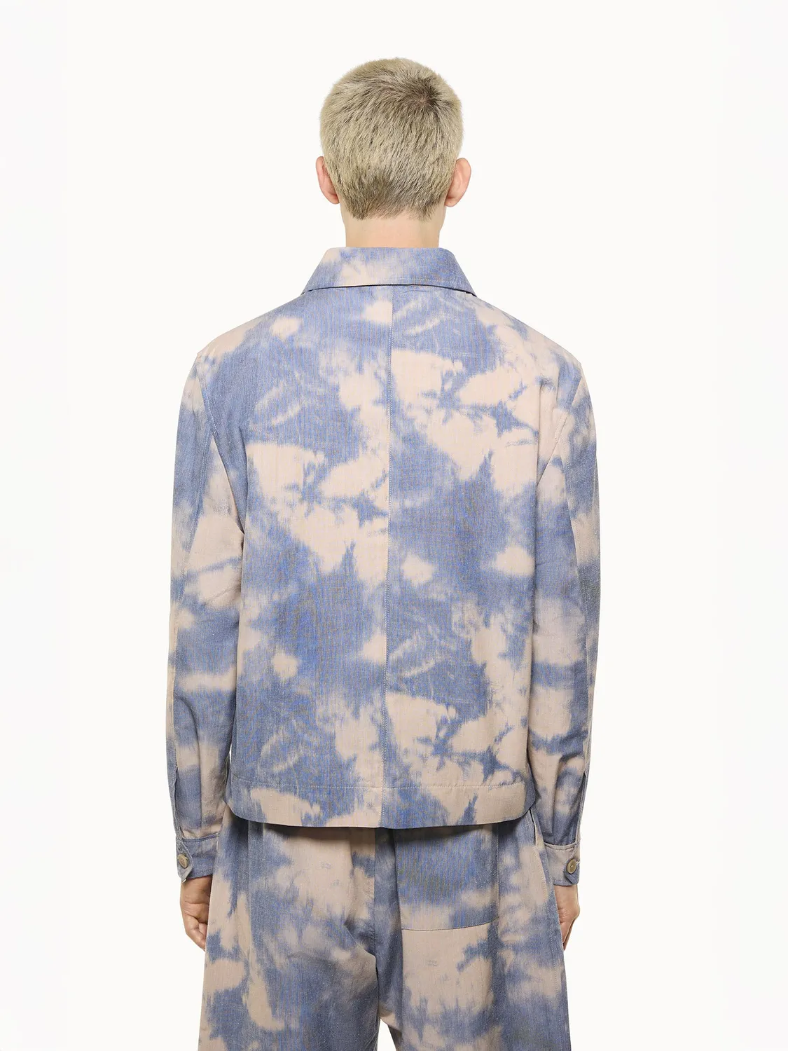 Laneus Tie Dye Zip-Up jakke blå/blå bomuld