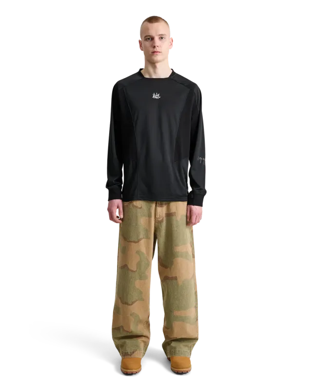 Alis Nikola langærmet trøje Black loose tommelfingerhul