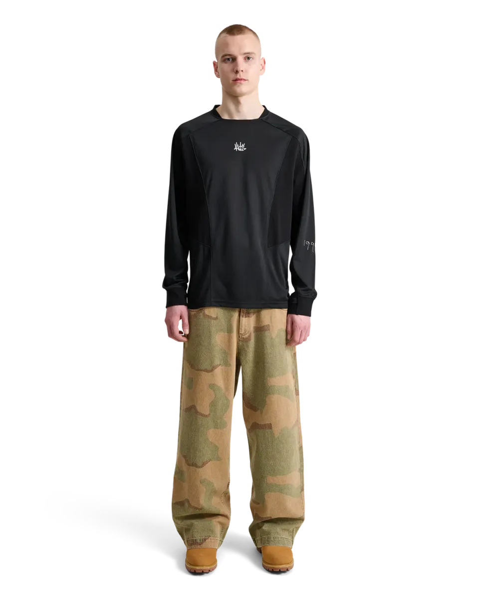 Alis Nikola langærmet trøje Black loose tommelfingerhul