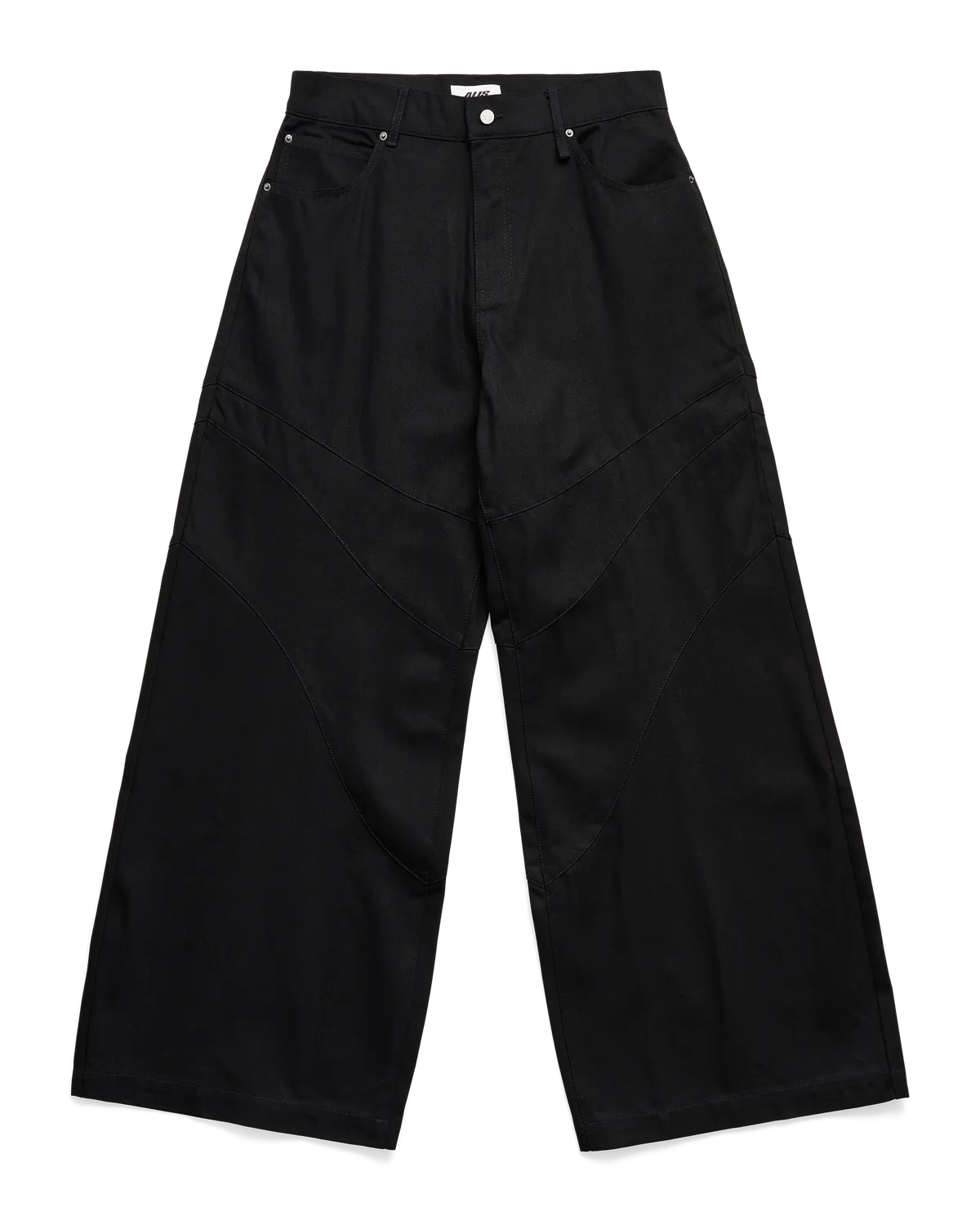 Alis Danie barrel jeans solid black bomuld