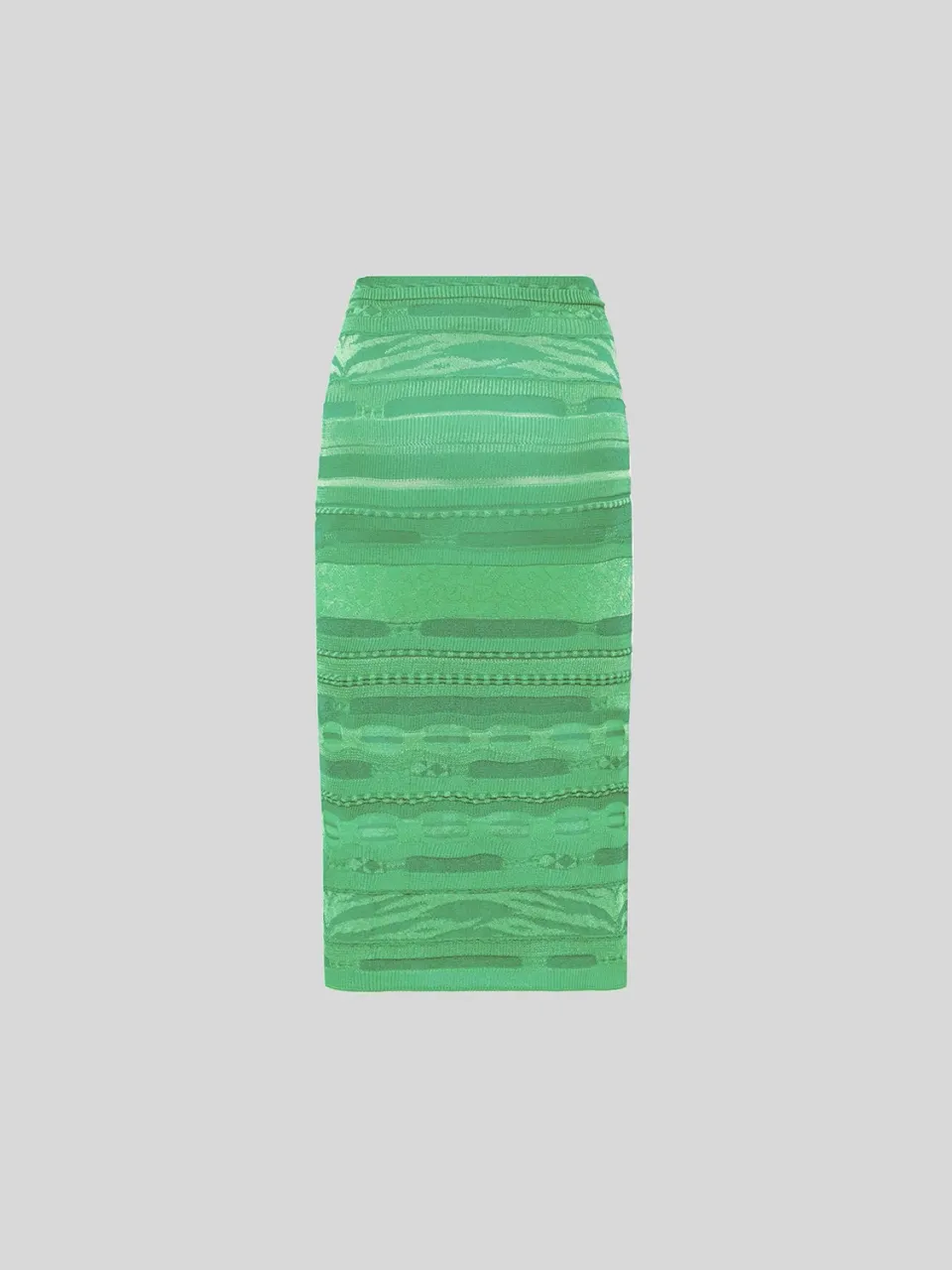 Laneus Light Jacquard nederdel smaragdgrøn viskose slim fit