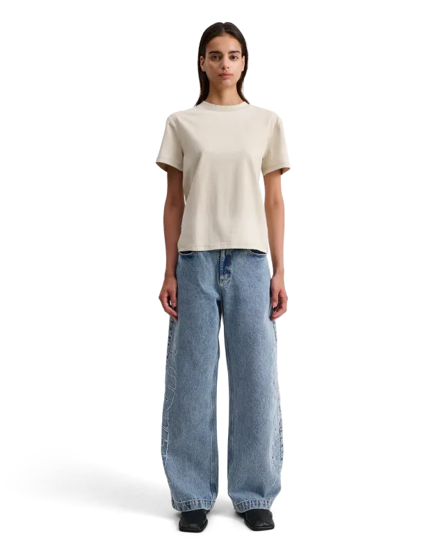 Alis Torey Cropped T-shirt Faded Sand bomuld