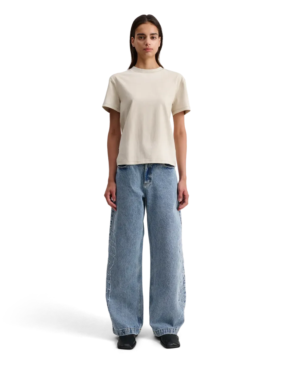 Alis Torey Cropped T-shirt Faded Sand bomuld