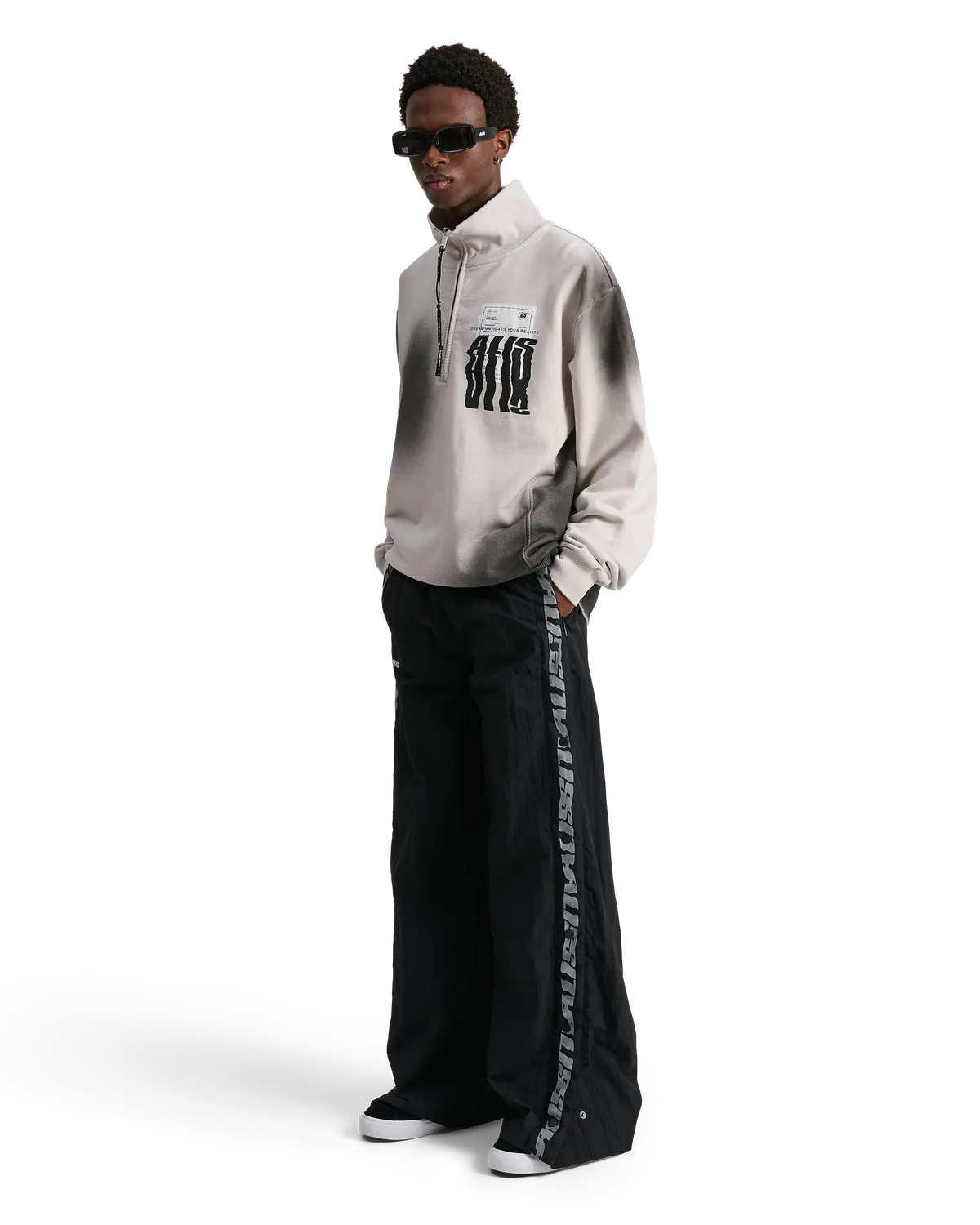 Alis Teefey Track Pants Logo Tape joggingbukser sort nylon