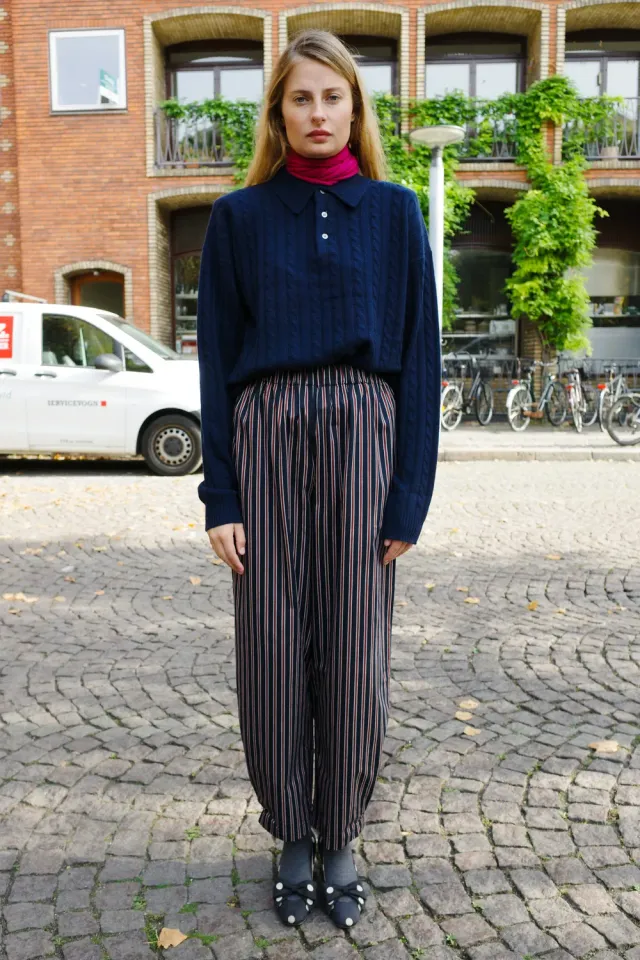Caro Editions Coco bukser navy/bordeaux bomuld