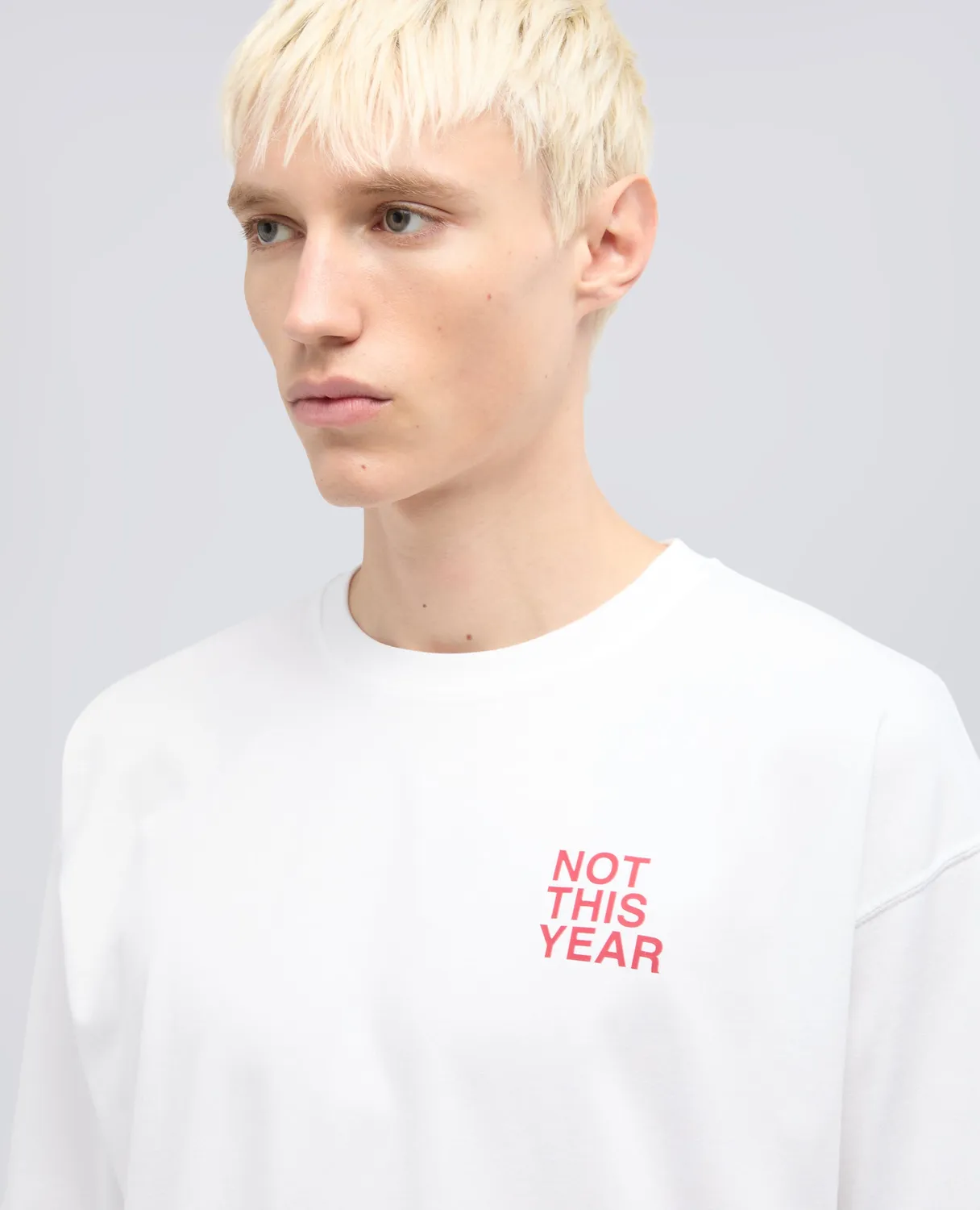 Aspesi Not This Year T-shirt hvid + rød – jersey