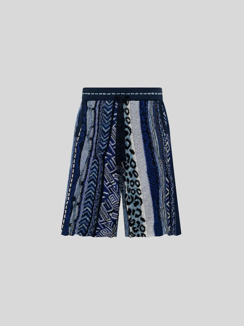 Laneus Multi-Thread Jacquard bermudashorts blå bomuld