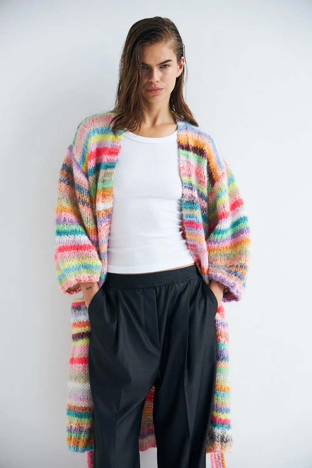 DAWNXDARE FLORENCE cardigan 900 multi med bælte