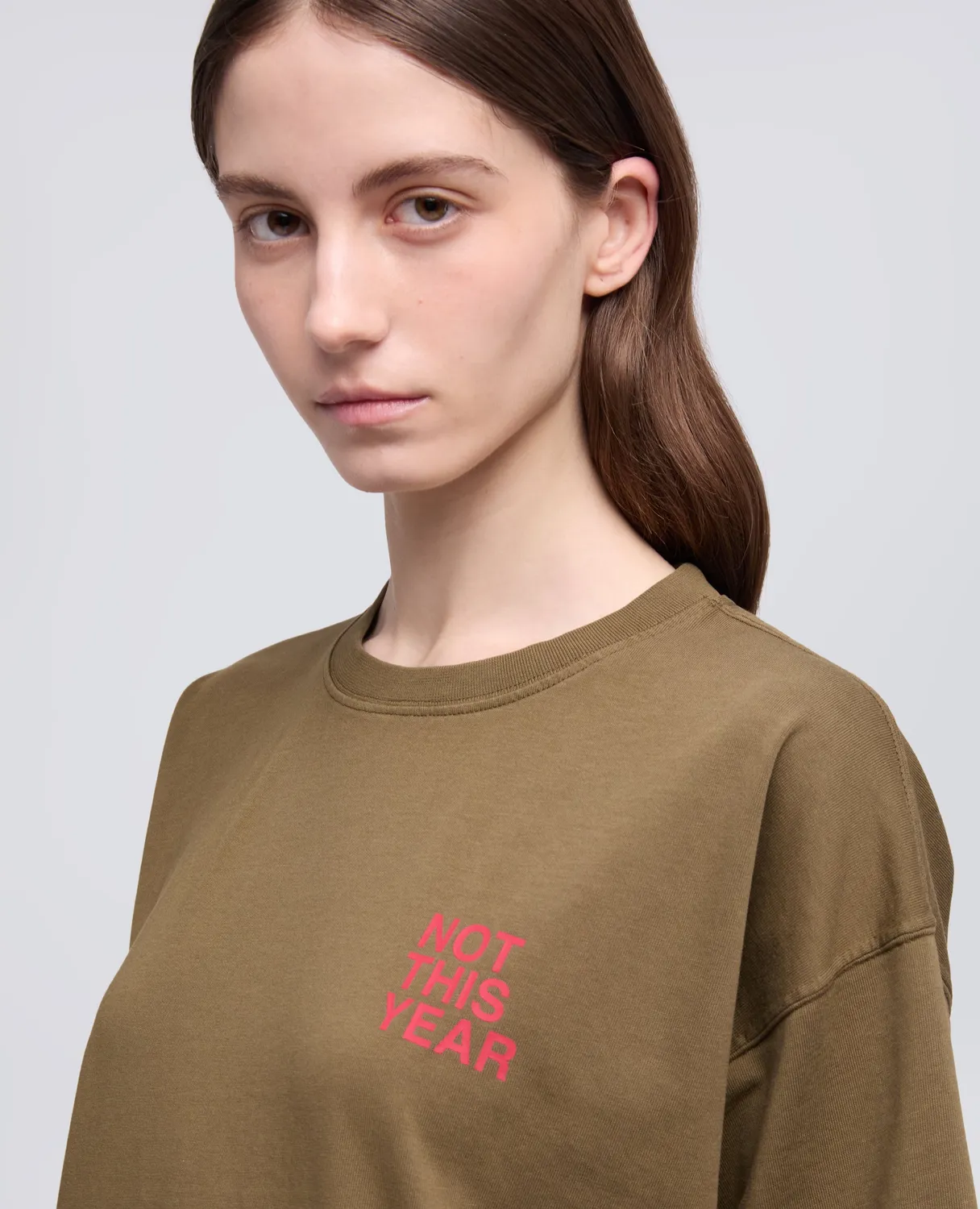 Aspesi Not This Year t-shirt military økologisk