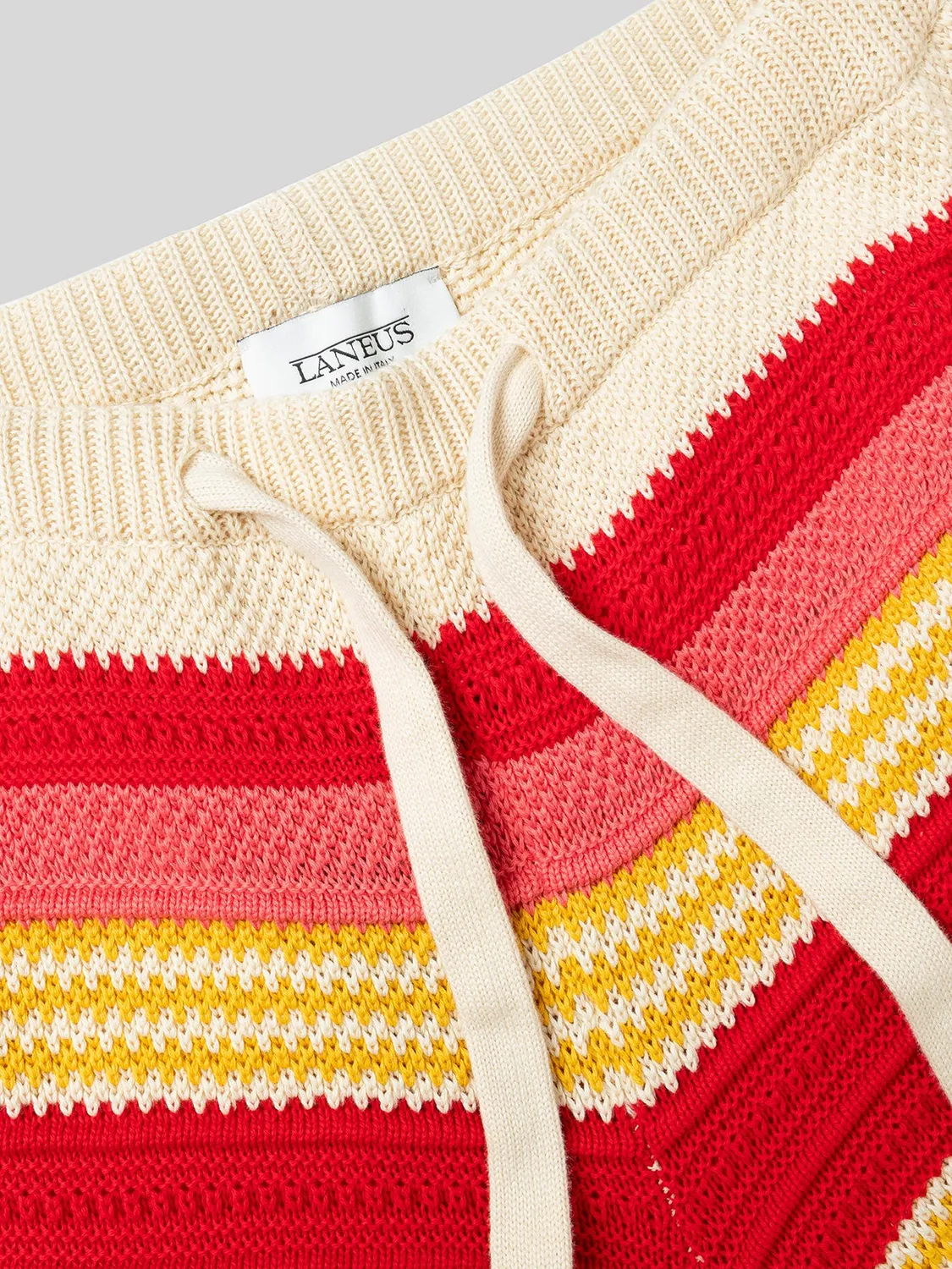 Laneus Multicolor Knit Trousers strikbukser pink bomuld