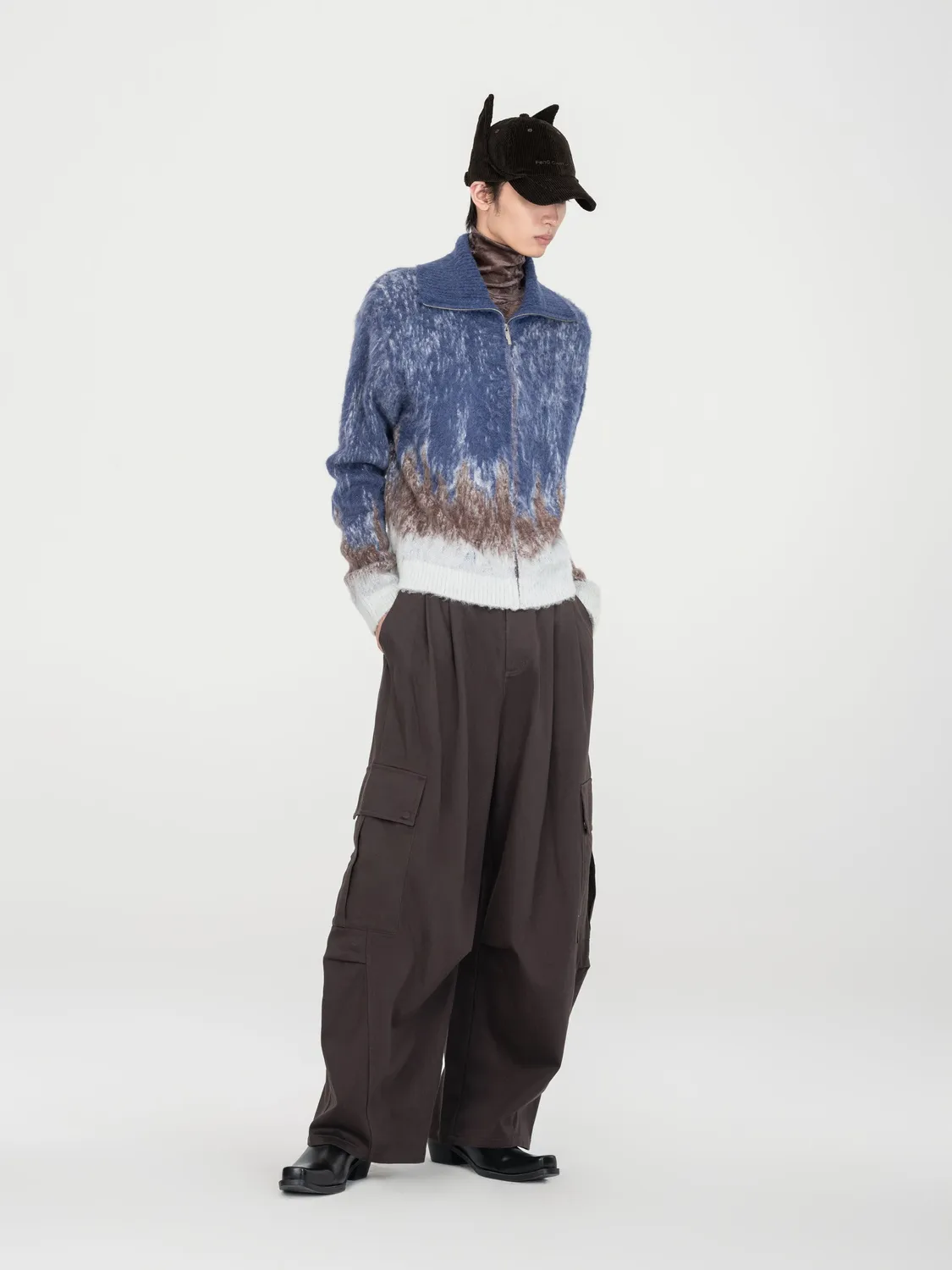 Feng Chen Wang Brown Loose Fit cargobukser brun