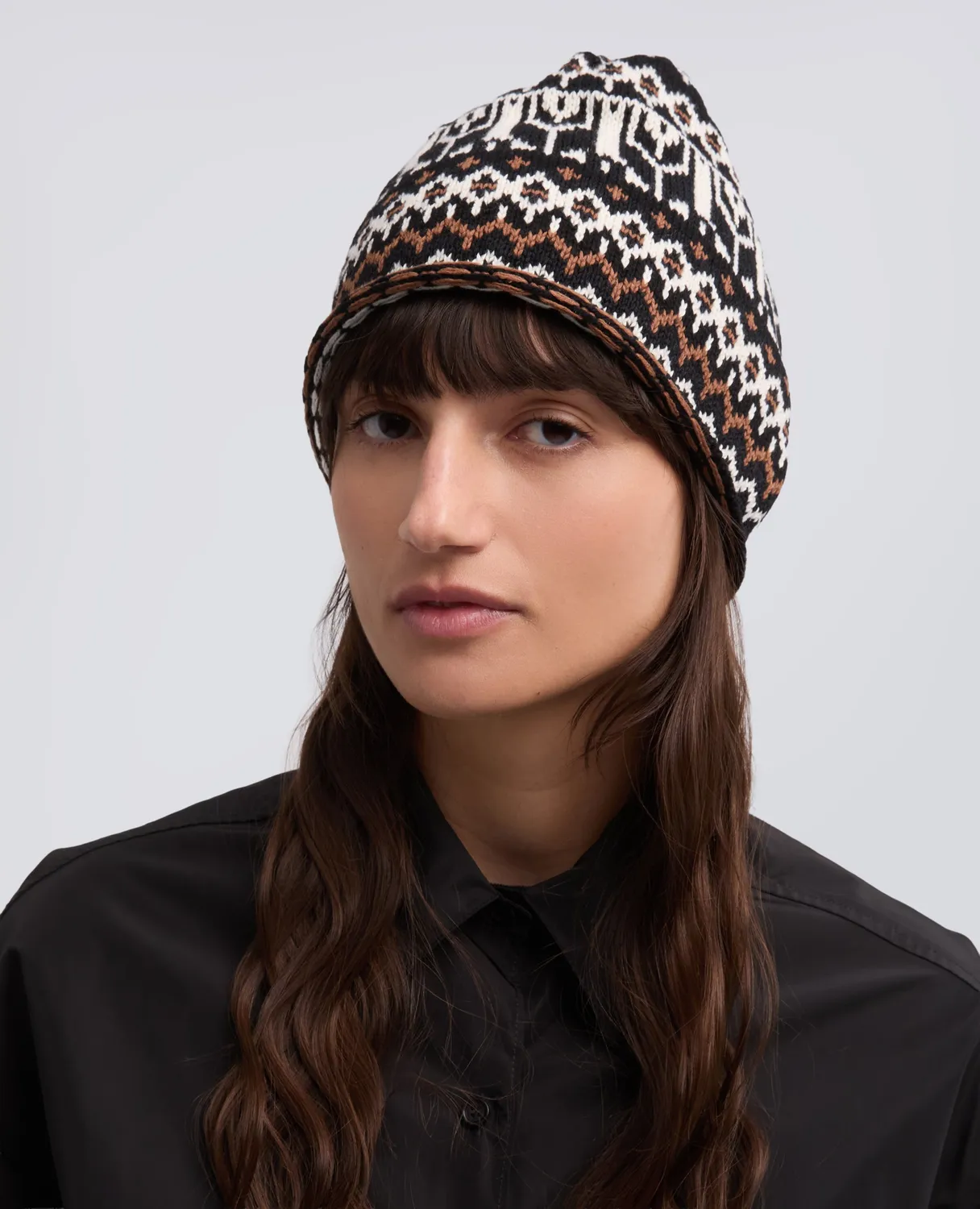 Aspesi hat sort bomuld hamp uld one size