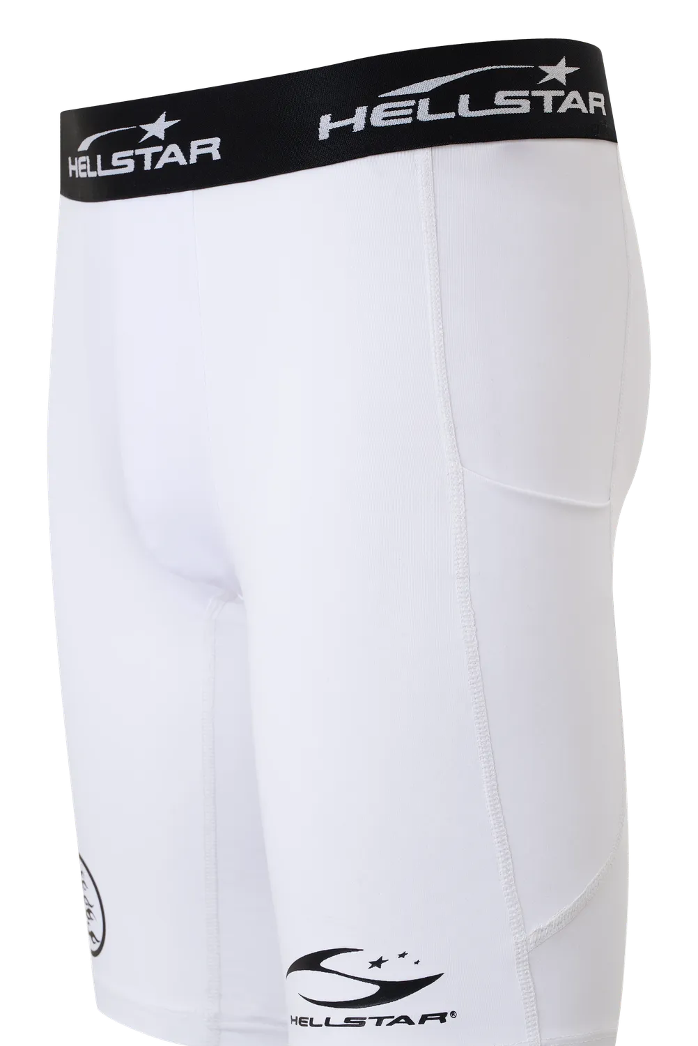 Hellstar Compression Shorts hvide stram pasform