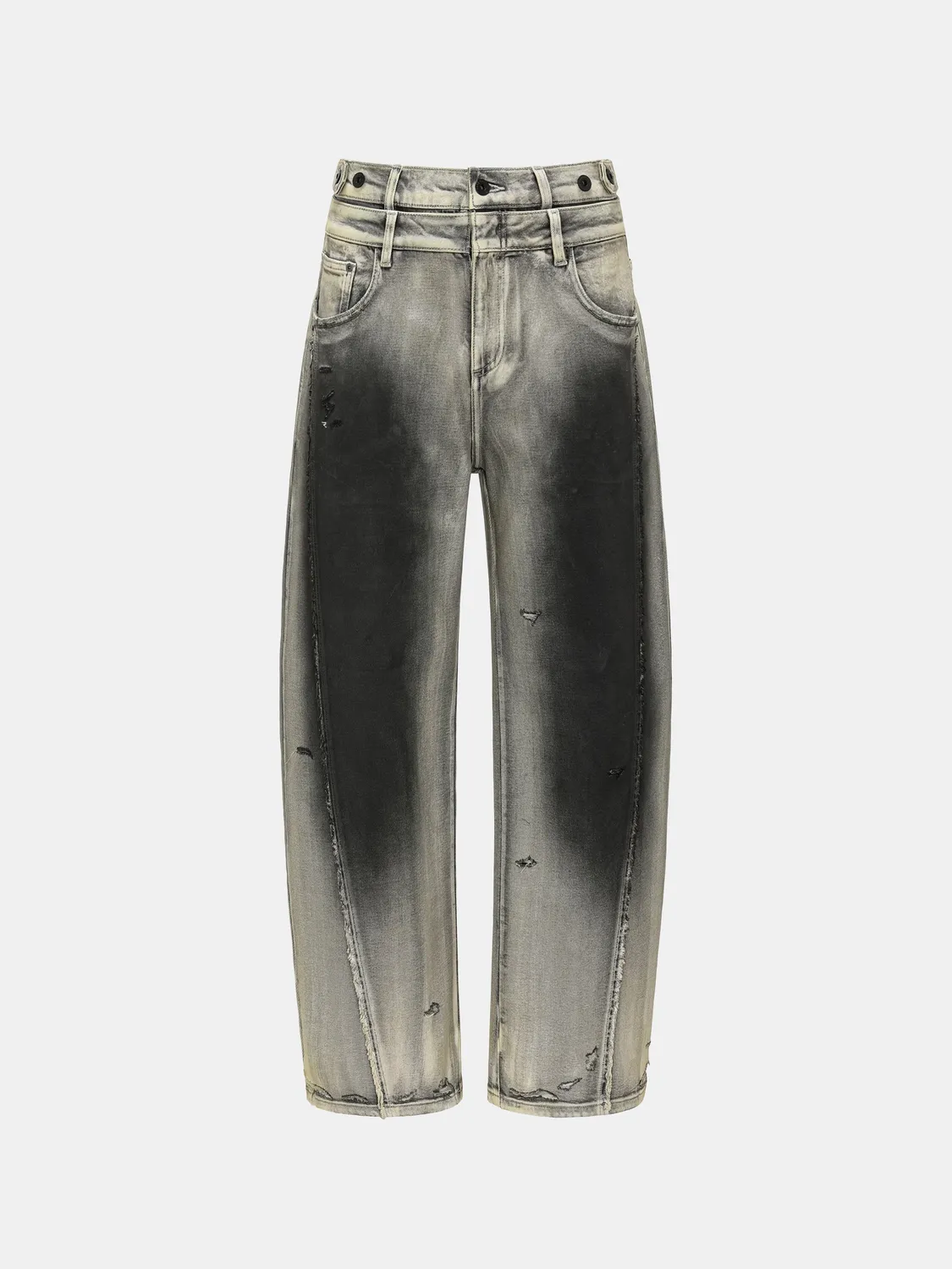 Feng Chen Wang Gradient Denim bukser sort-hvid str XS-XL