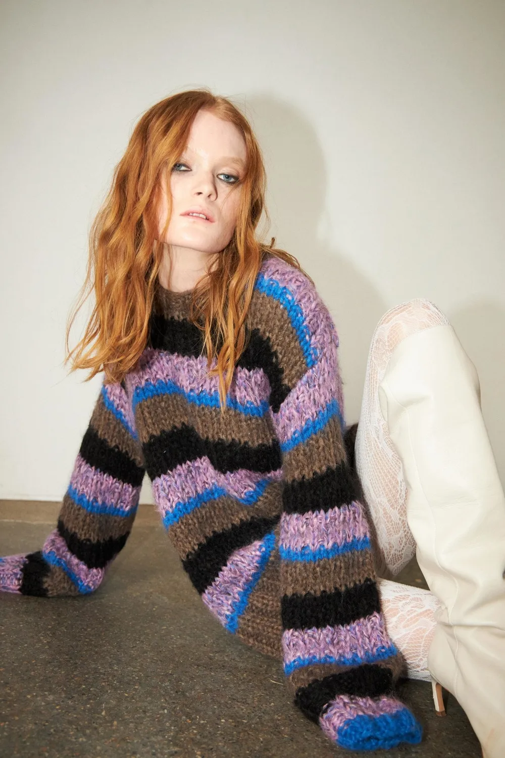 DAWNxDARE Savannah Stripe pullover 993 khaki blue