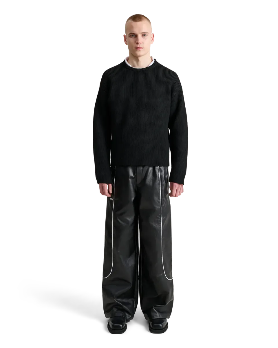 Alis Ledley striktrøje Solid Black rib