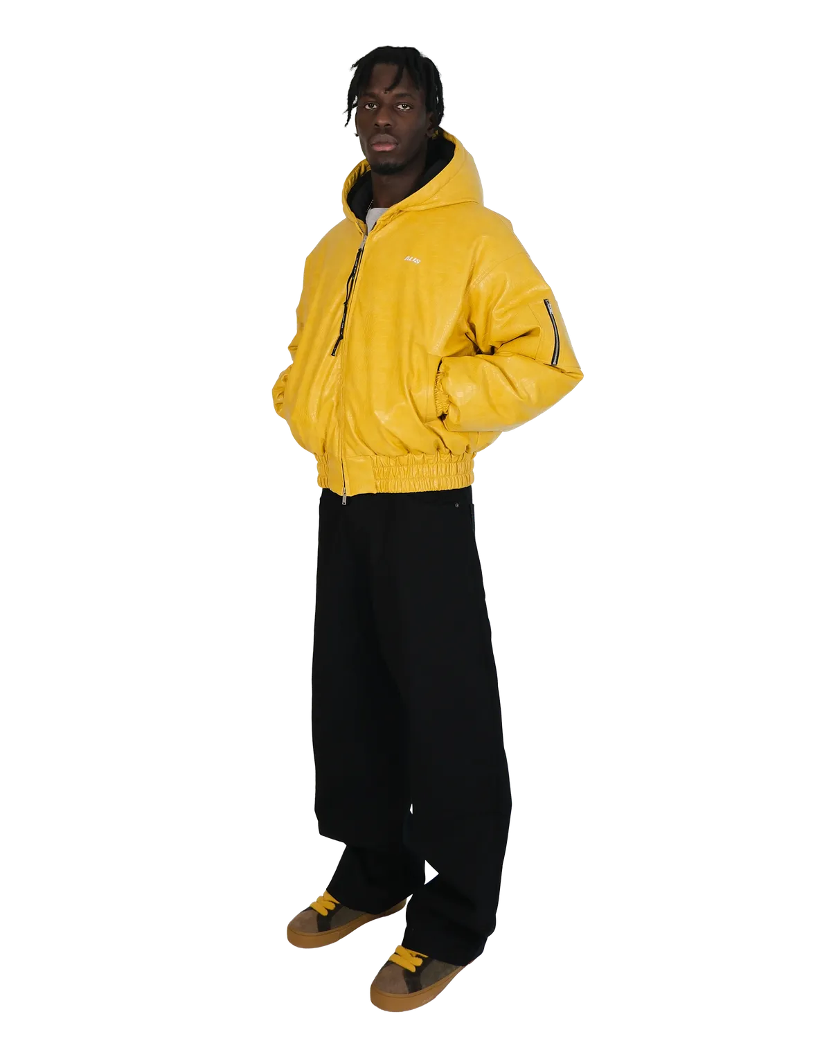 Alis Hoiy oversized bomberjakke gul nylon