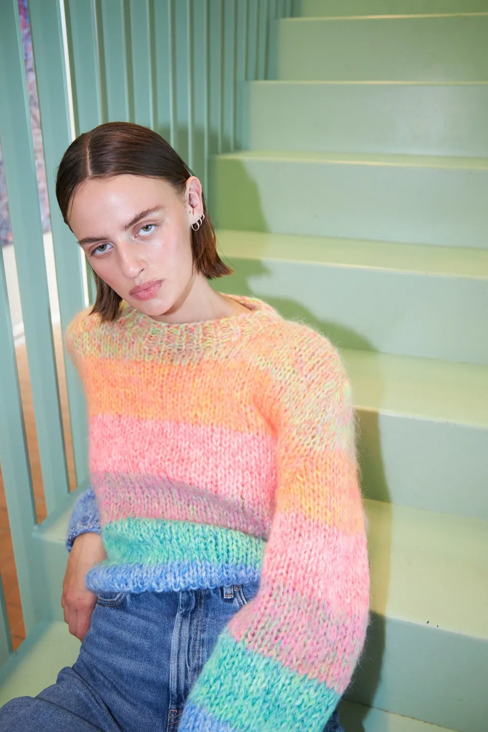 DAWNXDARE GIGI pullover 900 multi løs mohair