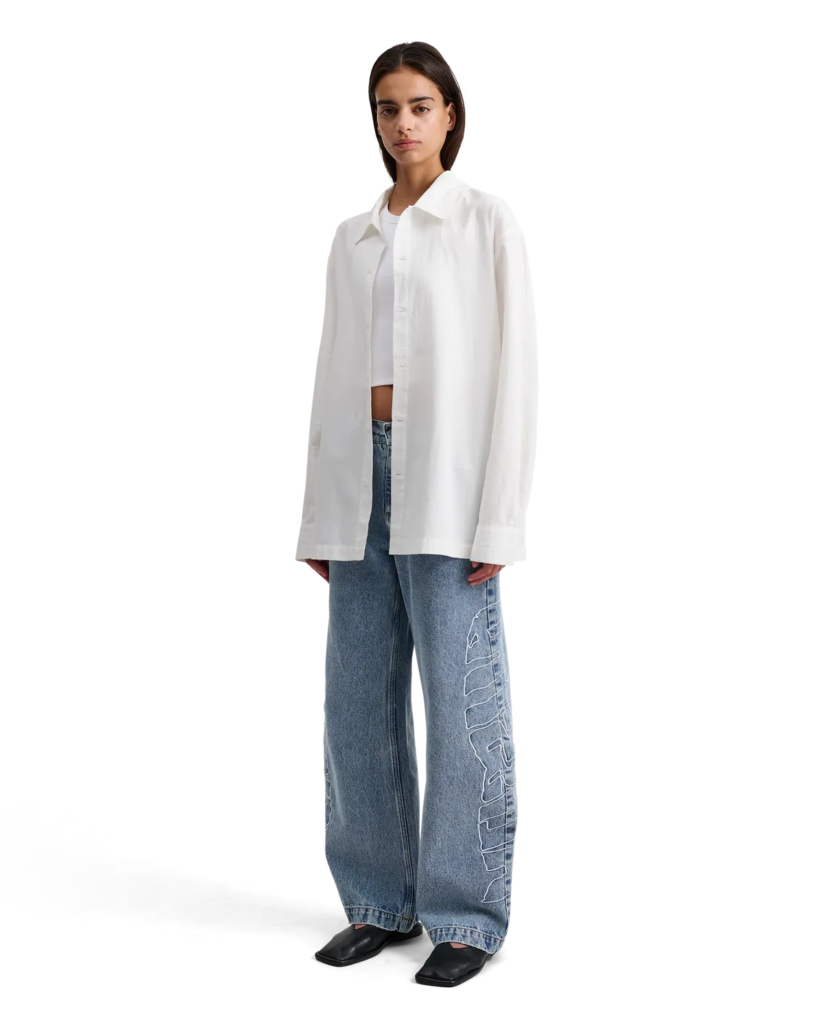 Alis Billey Essential Shirt skjorte off white bomuld