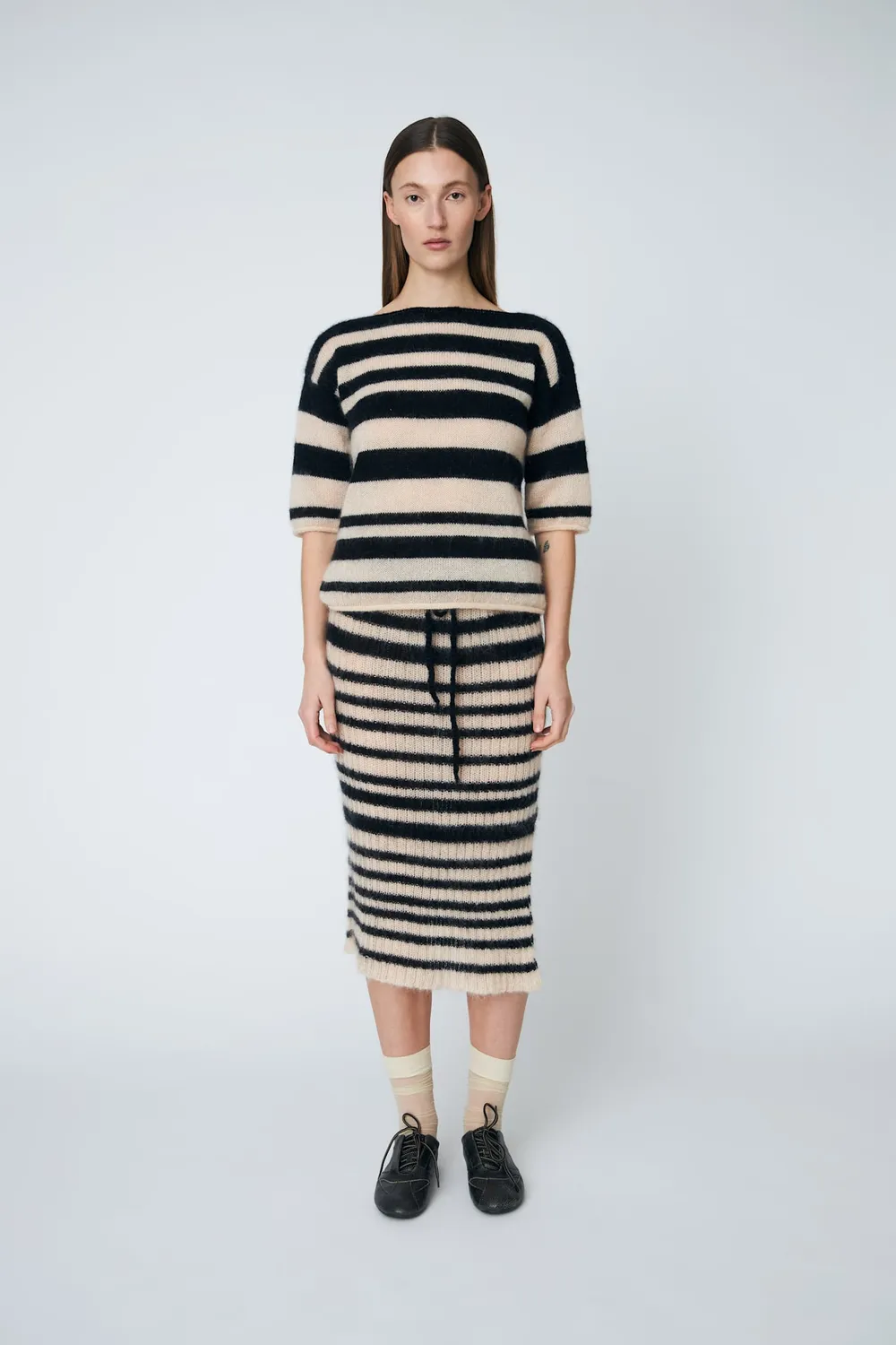 DAWNXDARE Scotia striktrøje 199 Black – mohair