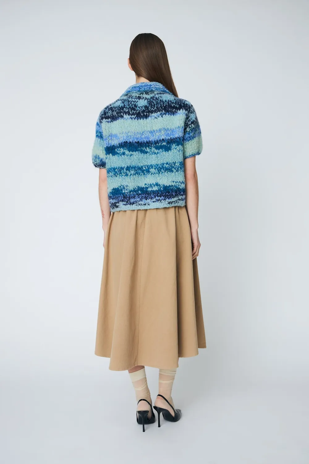 DAWNXDARE Moa Cardigan strikcardigan 620 sky blue alpakamix