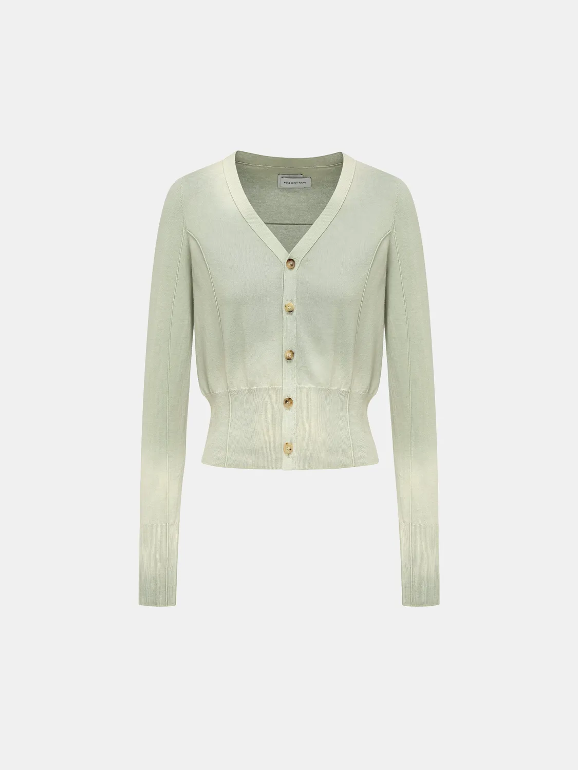 Feng Chen Wang Sandwashed Knit Cardigan strikcardigan celadon