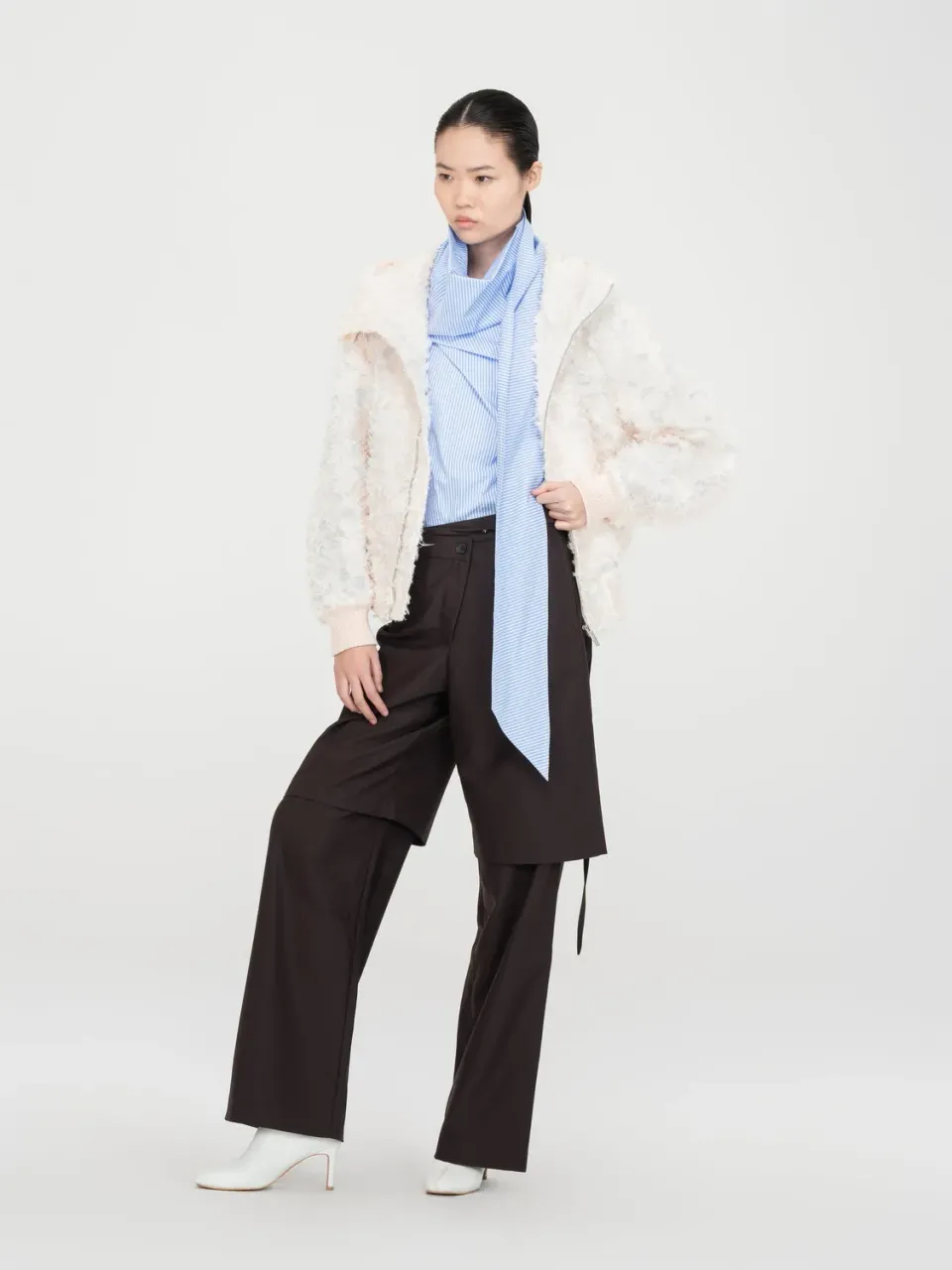 Feng Chen Wang Dark Brown 2-in-1 bukser brune