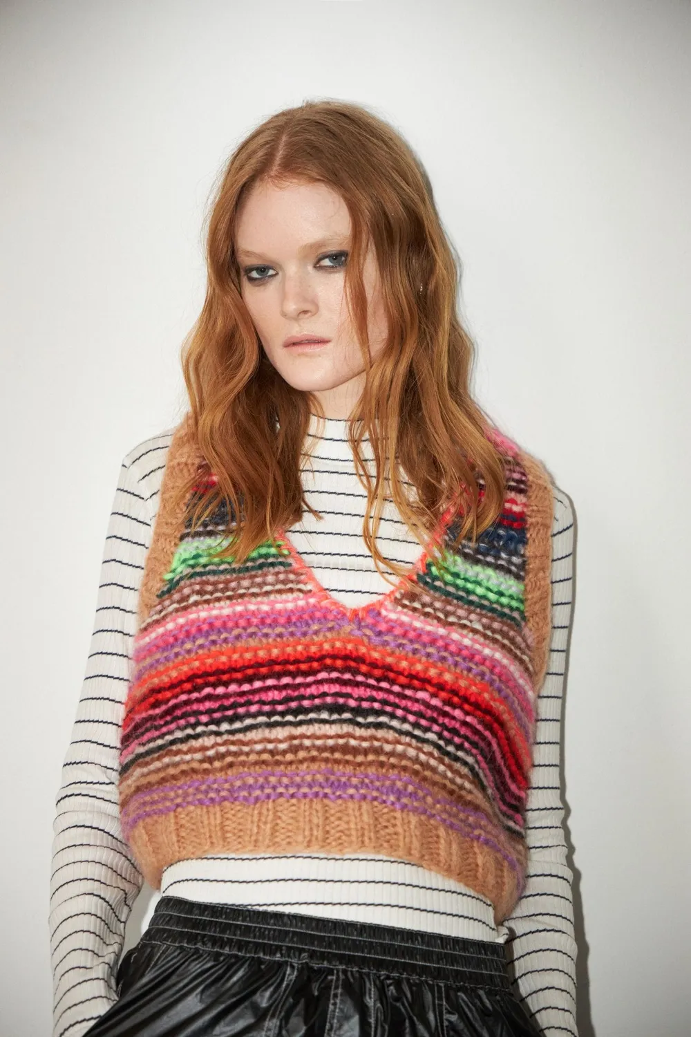 Dawnxdare Ginny Stripe 807 strikvest almond multi