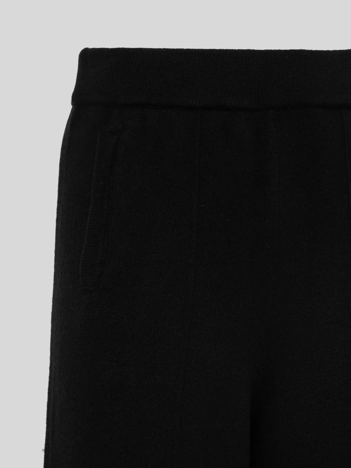 Laneus uld- og cashmerebukser sort merino