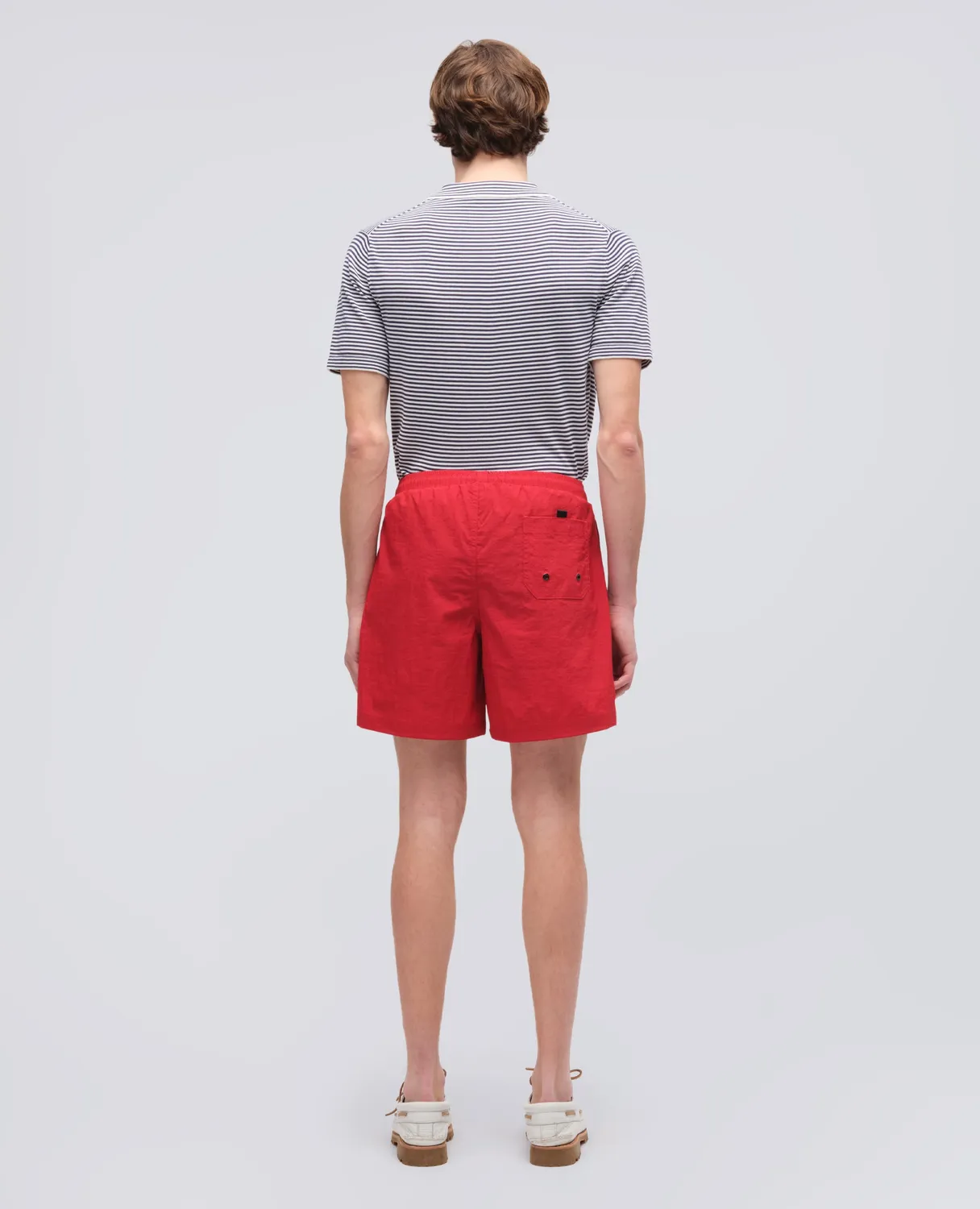 Aspesi Nylon Badeshorts Rød Løs Pasform