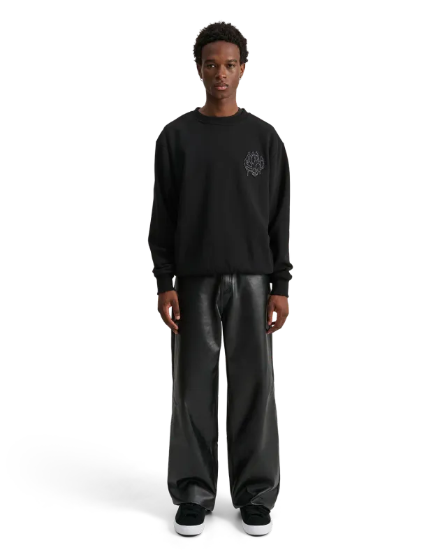 Alis Greco sweatshirt sort – tung bomuld