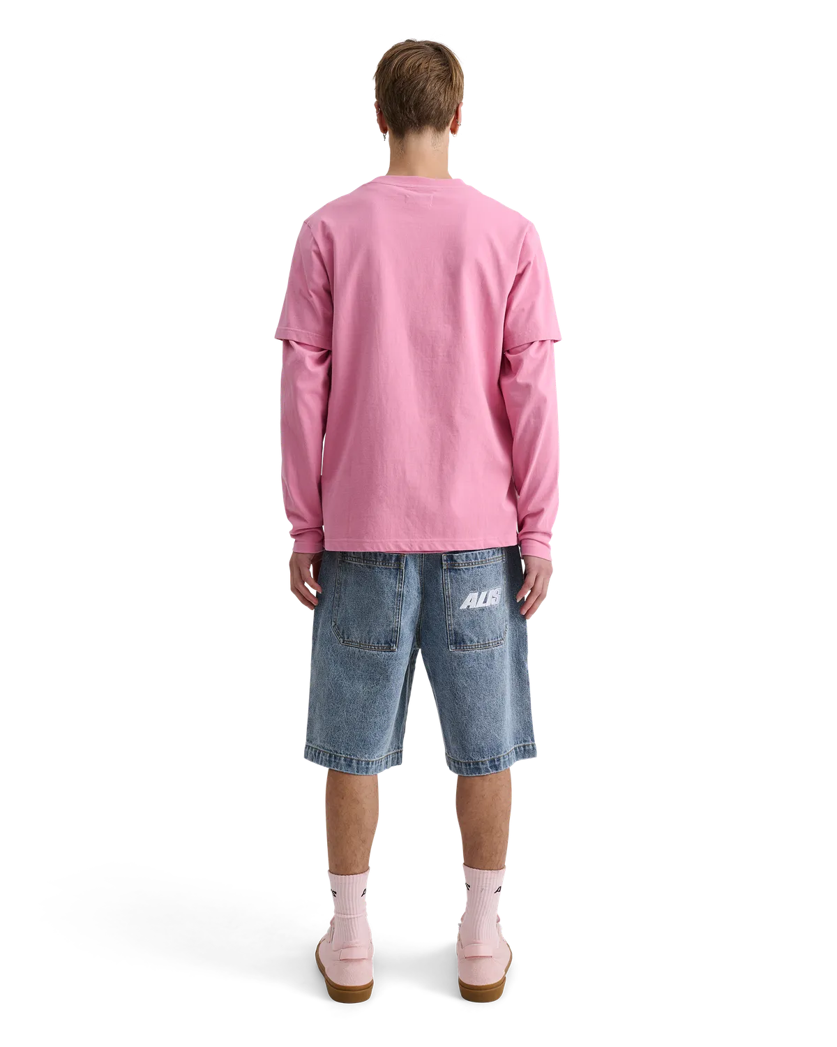 Alis Jeron t-shirt lyserød brystlogo