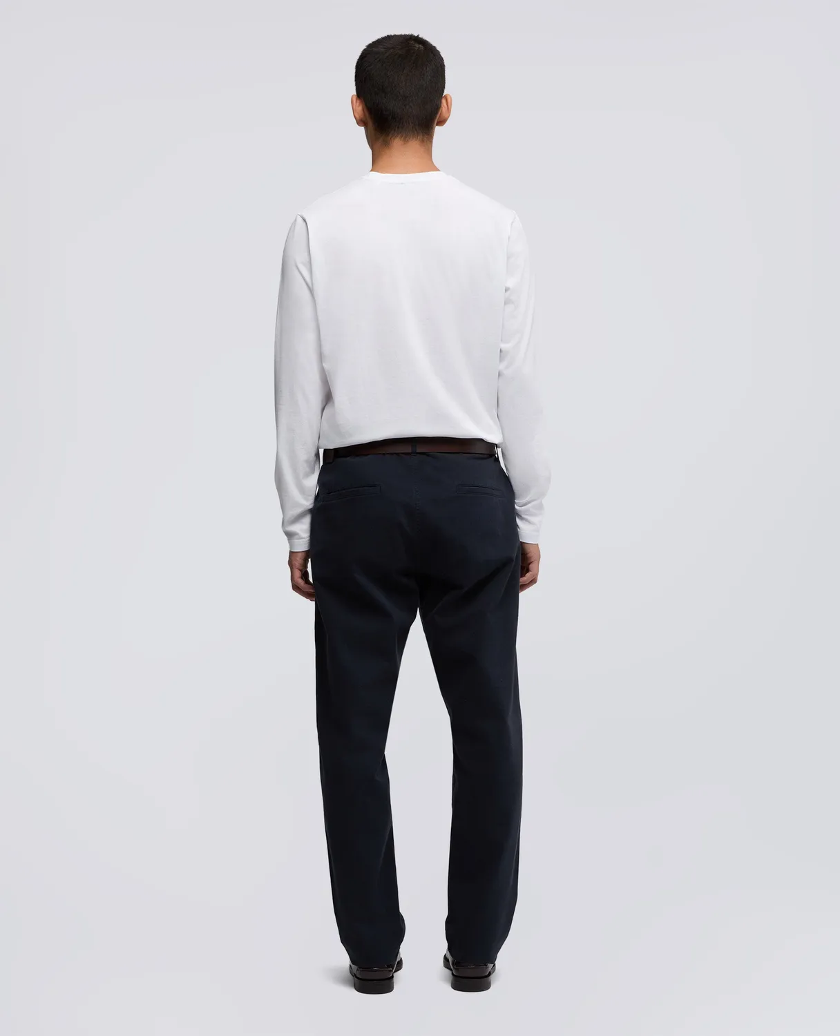 Aspesi Silenzio langærmet t-shirt hvid bomuld