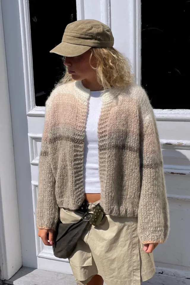 DAWNXDARE GABI strikcardigan stribet mohair