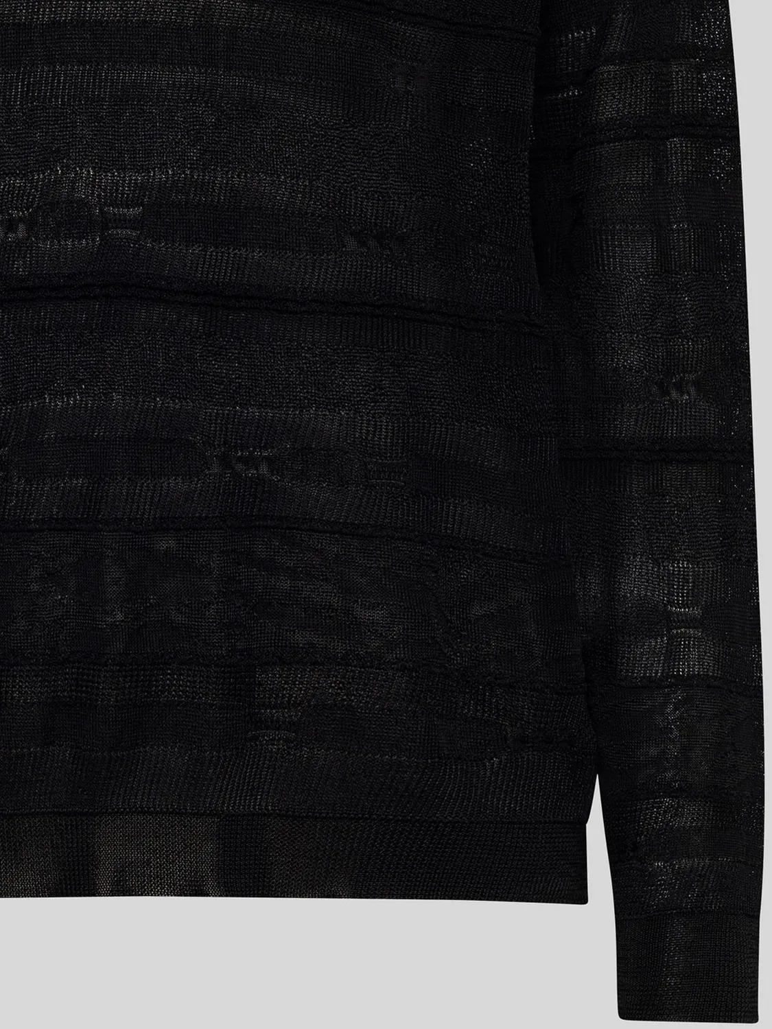 Laneus Jacquard sweater sort viskose