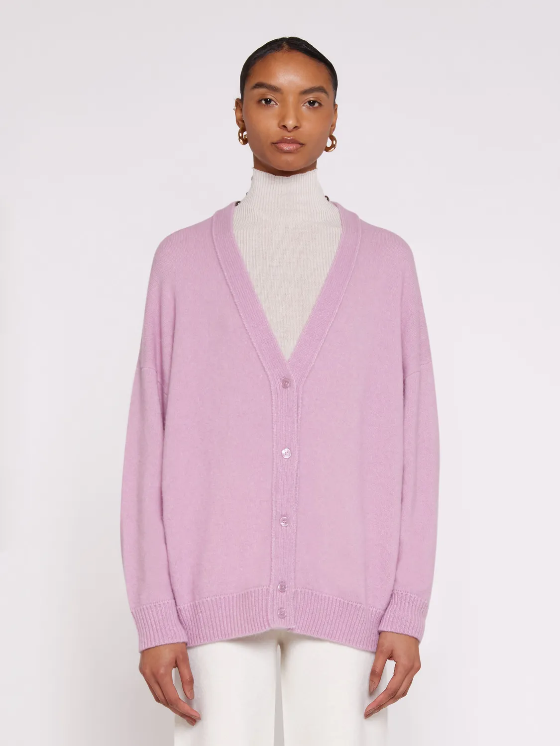 Laneus Lightweight Jacquard cardigan wisteria uld