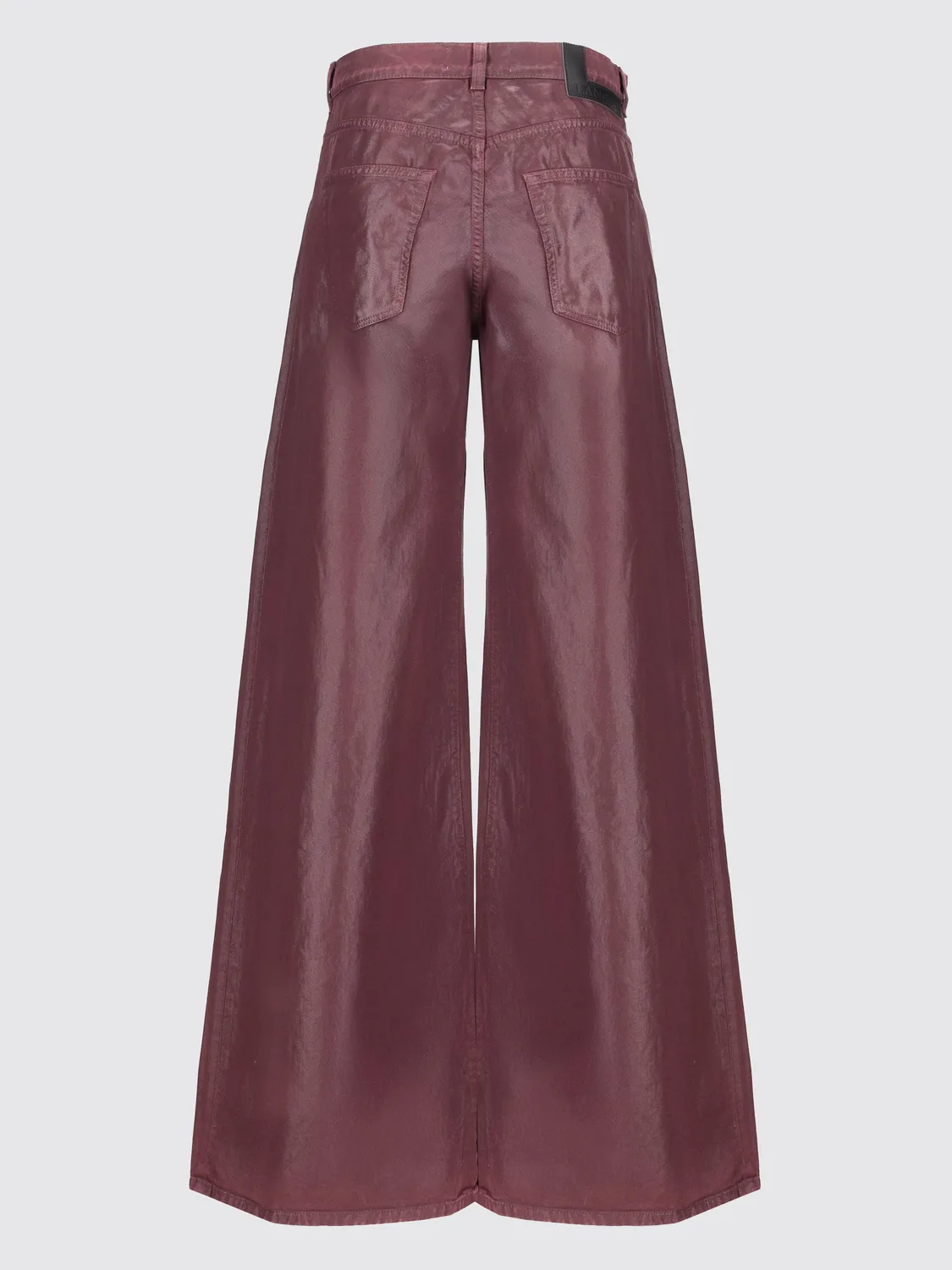 Laneus Baggy jeans bordeaux coated bomuld