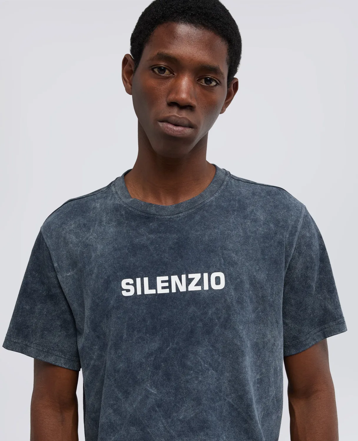 Aspesi Silenzio T-shirt Navy Shady bomuld