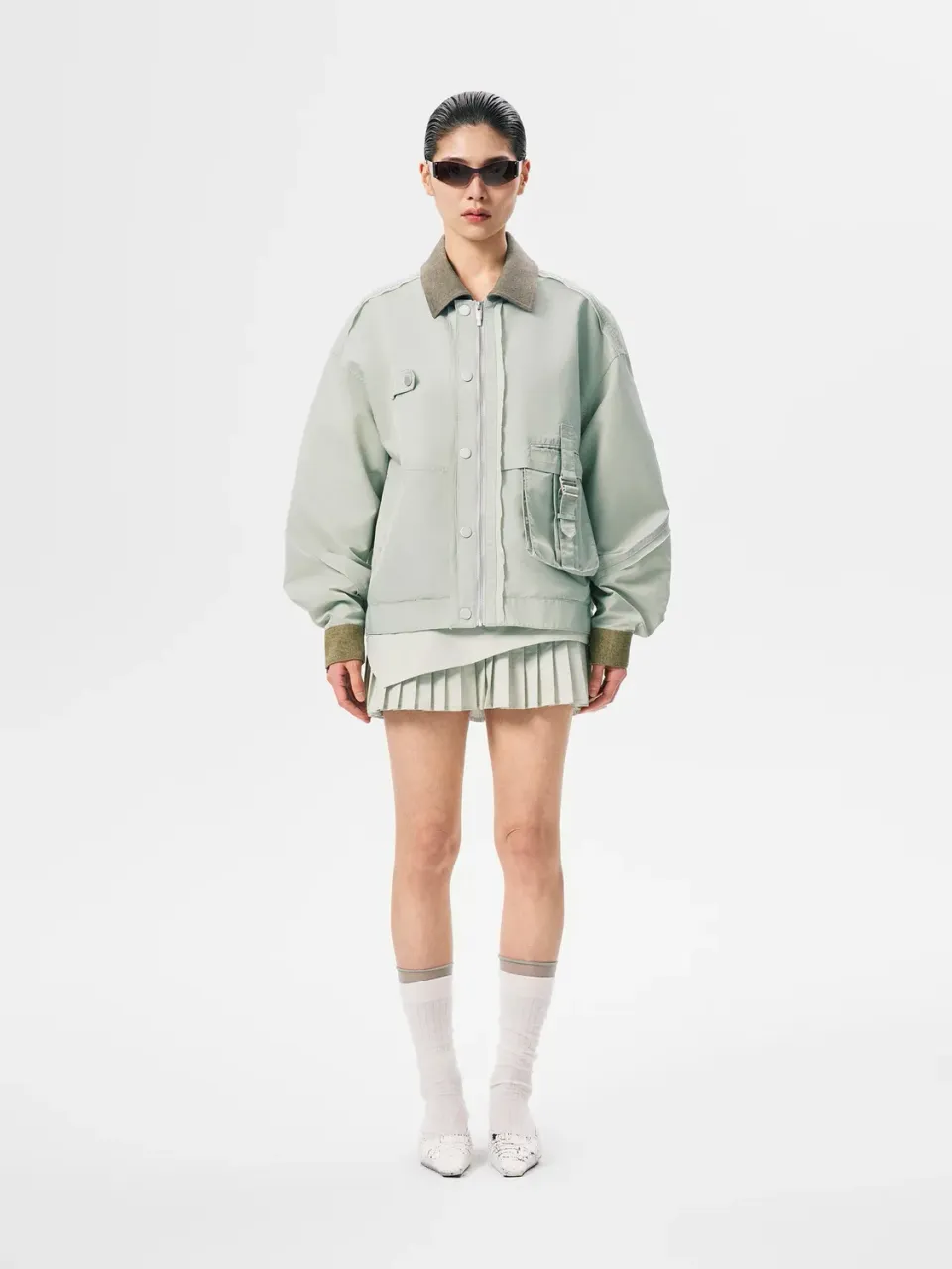Feng Chen Wang Workwear arbejdsjakke celadon unisex