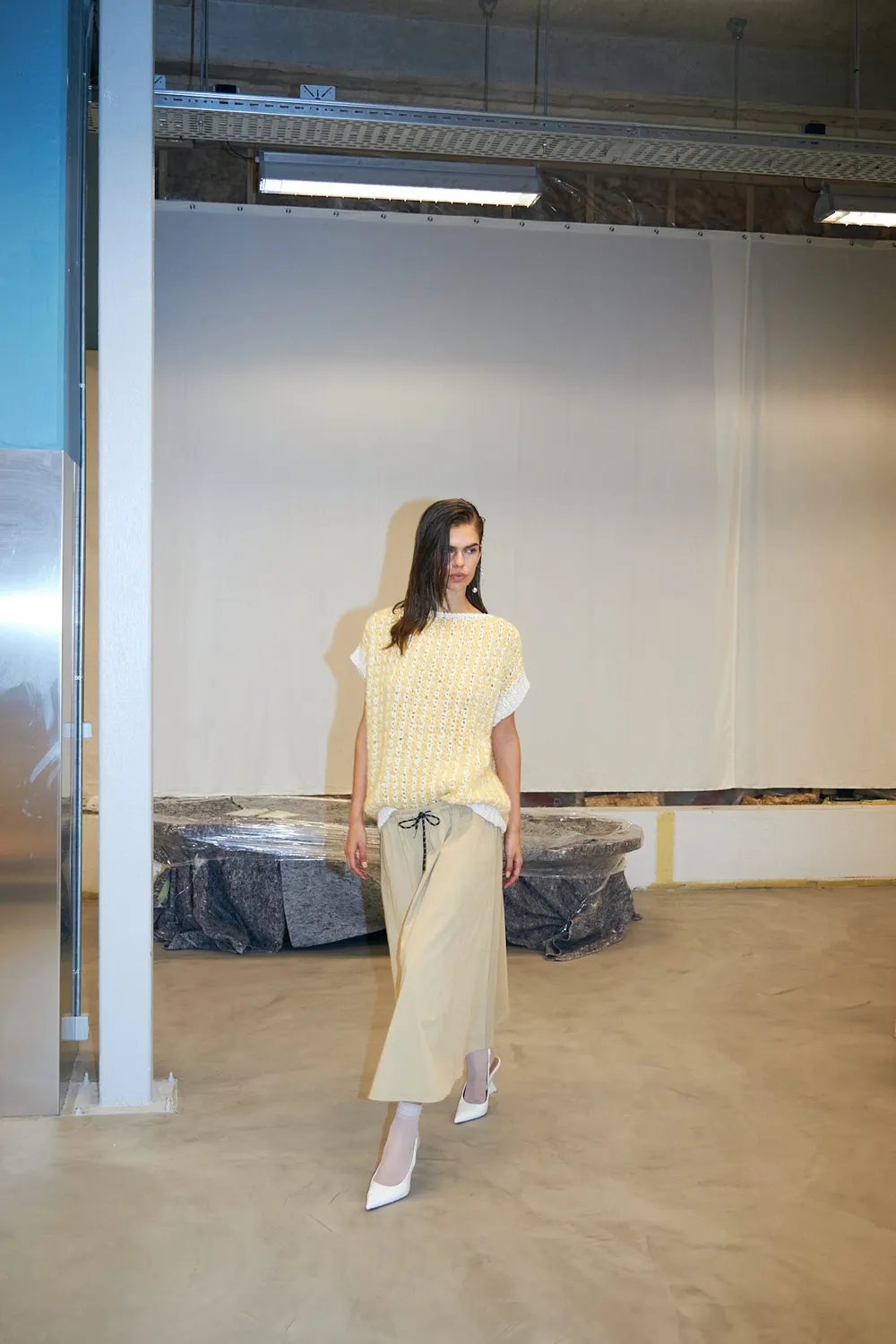 DAWNXDARE Annabel strikvest 118 honey mohair