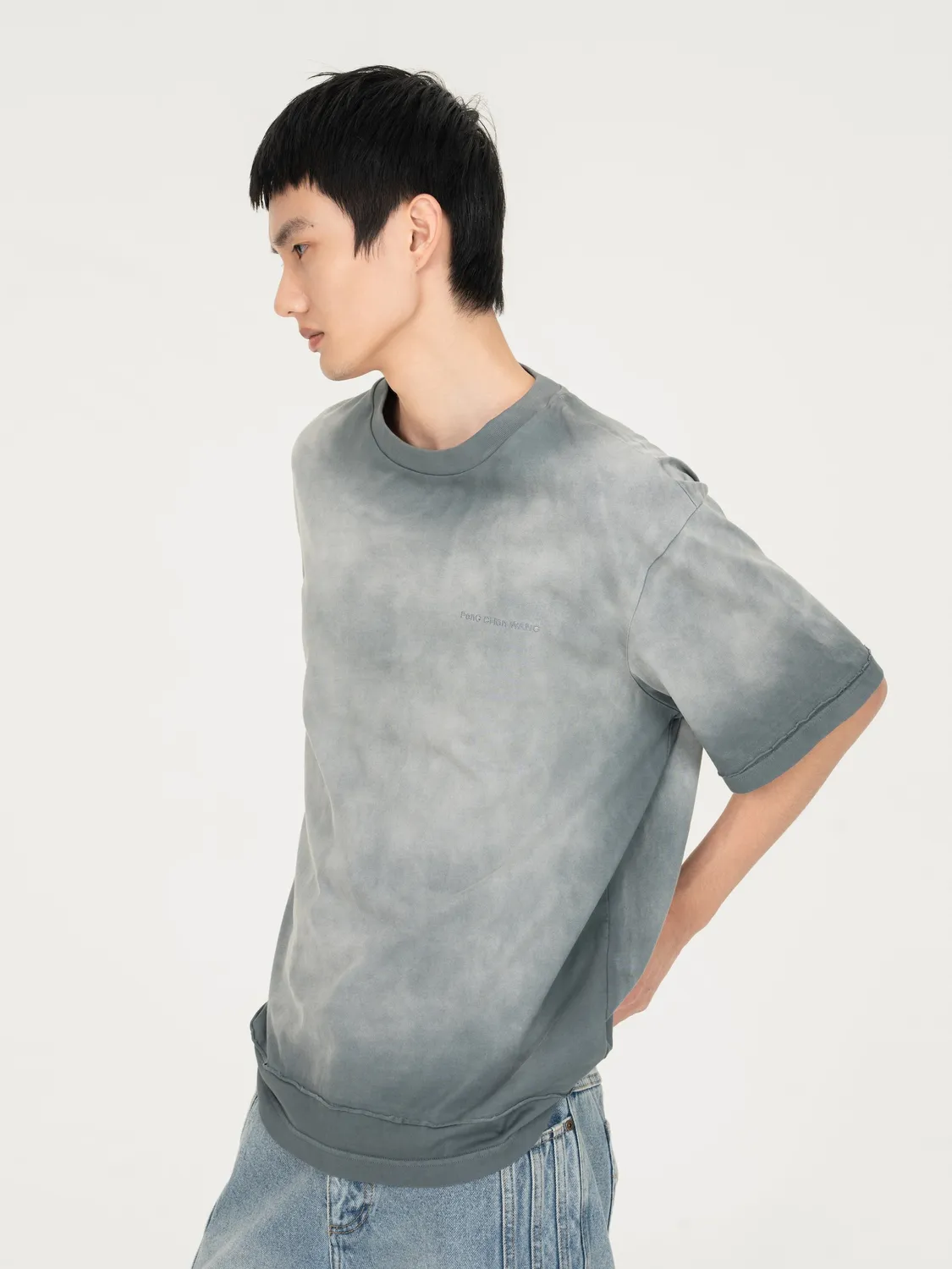 Feng Chen Wang 2 in 1 washed t-shirt grå