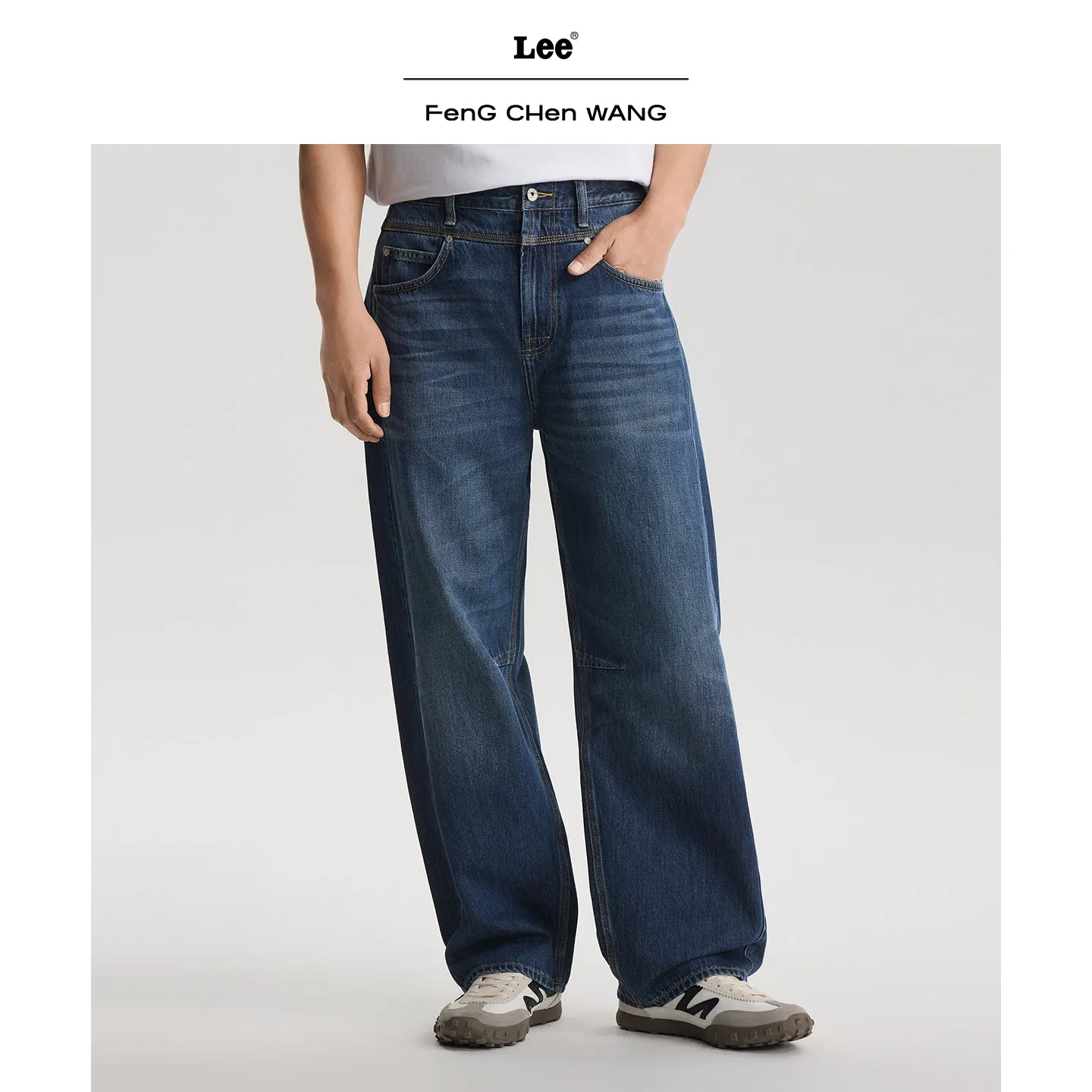 Lee x Feng Chen Wang five-pocket jeans herre blå